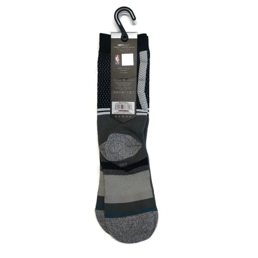 Stance Mens S (3-5.5) Brooklyn Nets Shortcut 2 Infiknit Casual Crew Socks